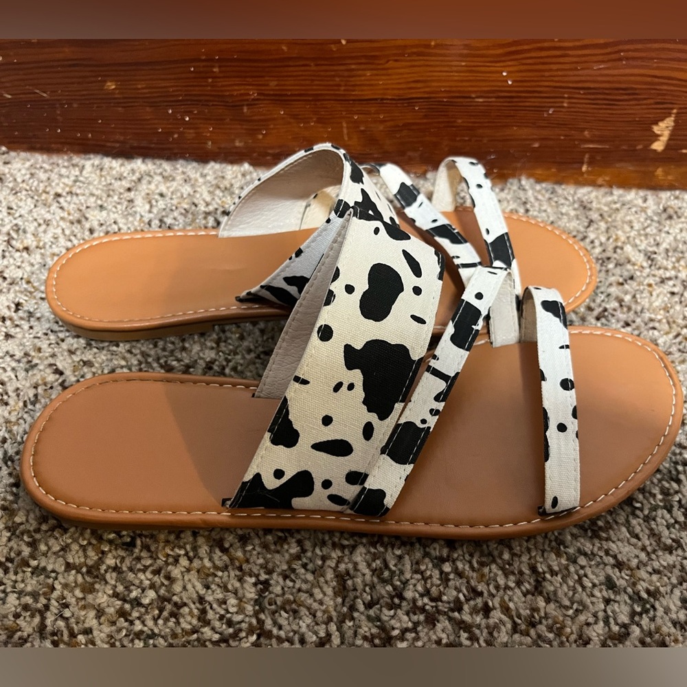Cow Print Women's Sandals